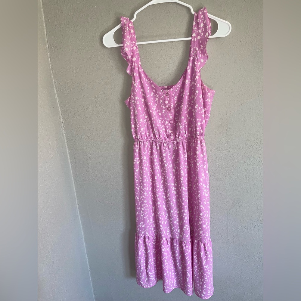 BB Dakota Steve Madden pink white Dress Floral Sleeveless XS